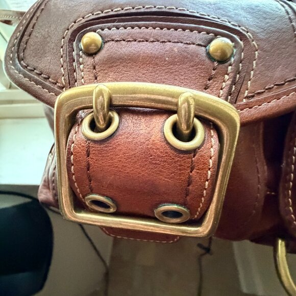 Coach 65thAnniversary Mandy Vintage Y2K Whiskey Brown Leather Shoulder Bag 10330 - Picture 13 of 15